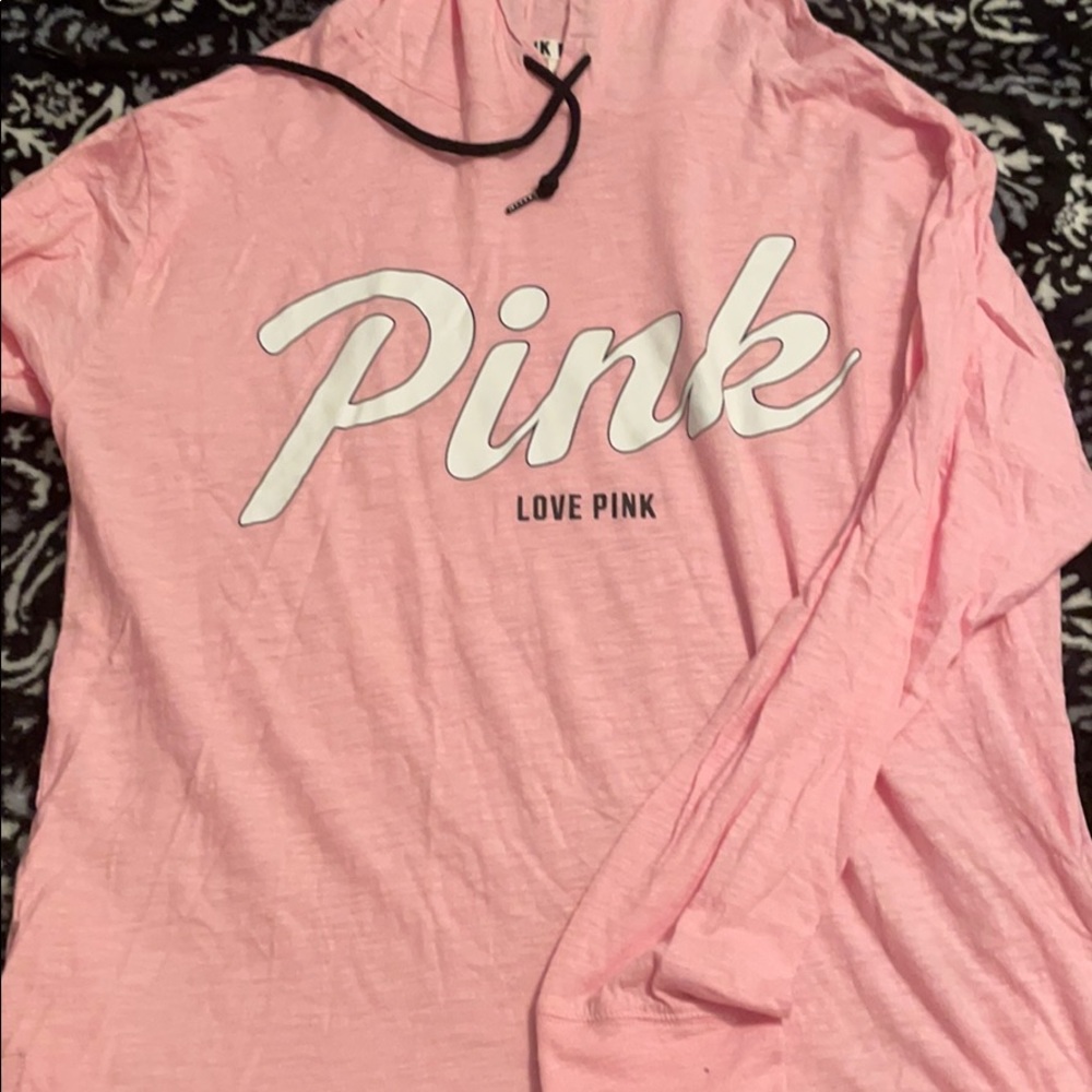 PINK Tie String Hoodie
